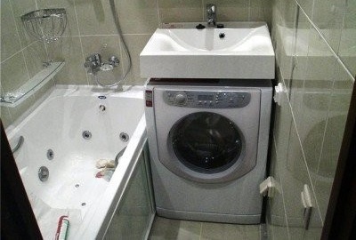 Инсталиране на мивка над пералнята